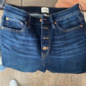 J. Crew Dark Denim Boot Cut Button Up Jeans